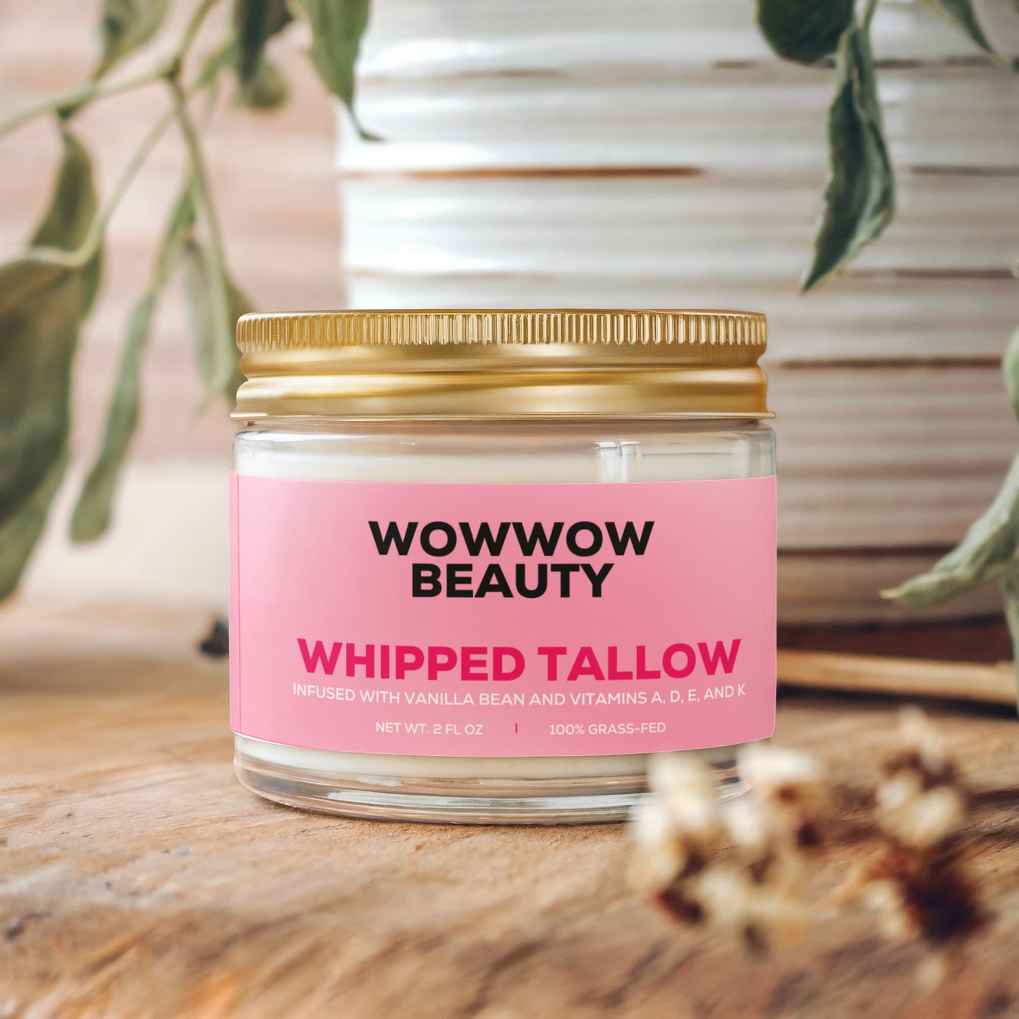 Whipped Grass-Fed Tallow Balm with Vanilla Bean