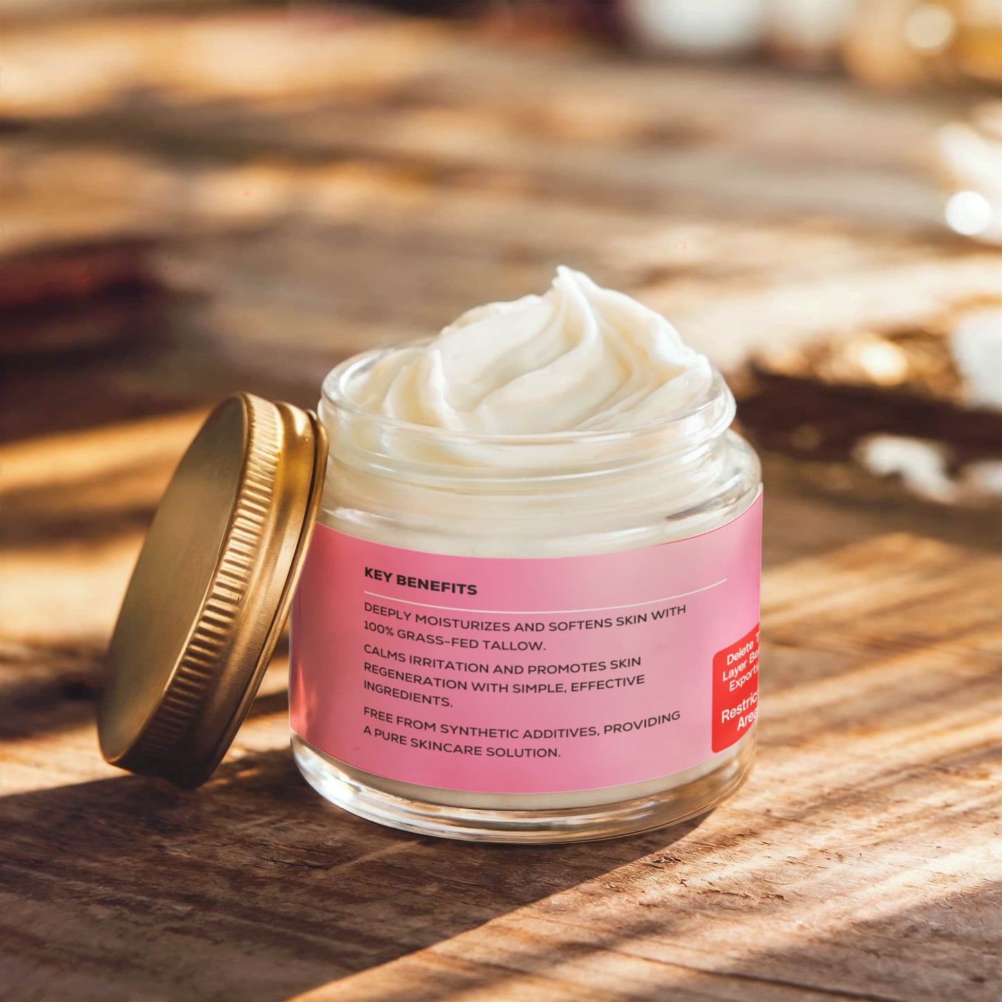 Whipped Grass-Fed Tallow Balm with Vanilla Bean