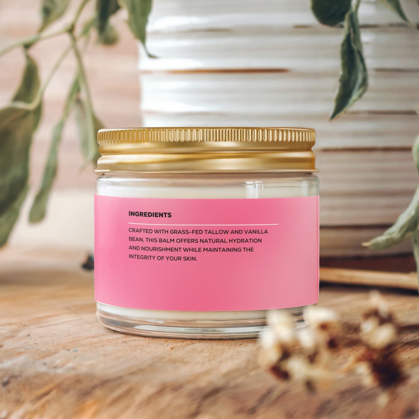 Whipped Grass-Fed Tallow Balm with Vanilla Bean